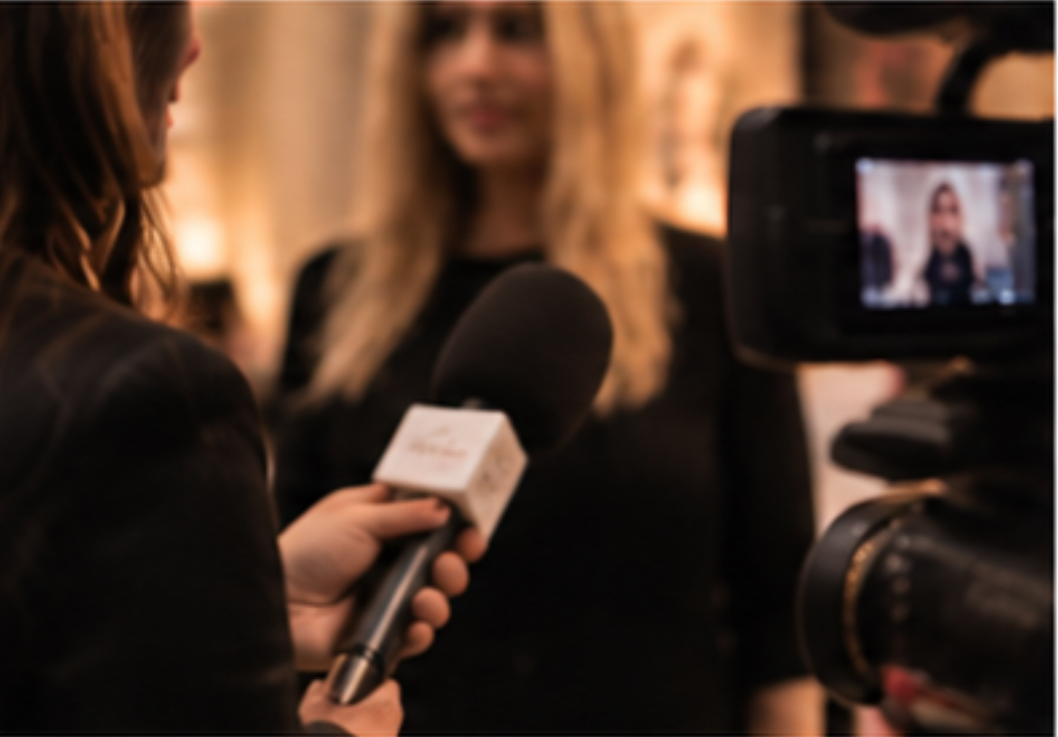 Media and press coverage at an art event